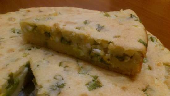 Torta in gelatina con erba cipollina e uova