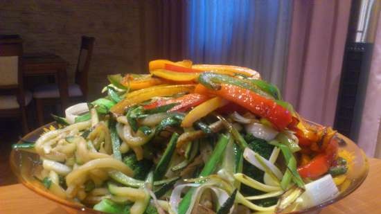 Chinese vegetables in a wok