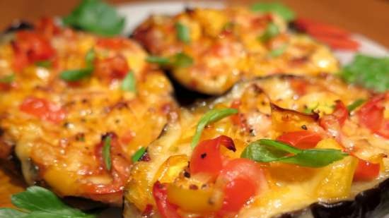 Albergínia al forn amb formatge, pebre i tomàquets (Multicuisine DeLonghi)