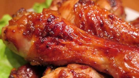 Chicken legs in hot-sour-sweet glaze (Multicuisine DeLonghi)