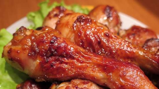 Chicken legs in hot-sour-sweet glaze (Multicuisine DeLonghi)