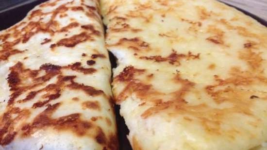 Khachapuri fast in a different manner in a contact grill VVK