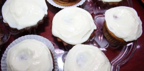 Banan Gulrot Nest Cupcakes