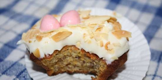 Banan Gulrot Nest Cupcakes