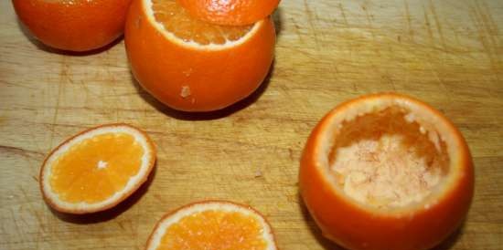 Dessert "Stuffed tangerines" (Mandarini ripieni)