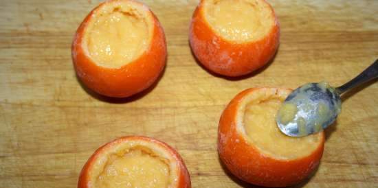 Dessert "Stuffed tangerines" (Mandarini ripieni)