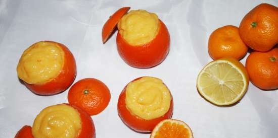 Dessert "Stuffed tangerines" (Mandarini ripieni)