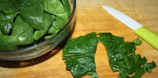 Pastís tricolor amb espinacs (Torta salata tricolore)