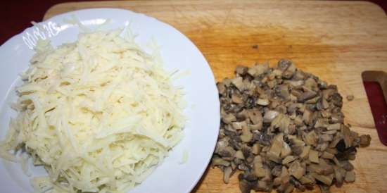 Tortitas de champiñones en alemán