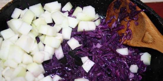 Strudel con col lombarda y peras (Rotkraut-Birnen-Strudel)