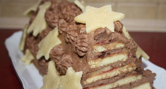 Pastel "Stеrntaler" con crema de chocolate (Stеrntaler-Kuchen mit Schokosahne)