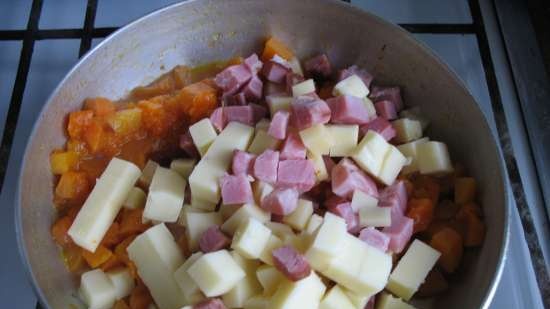 Conciglioni farcit de carbassa i formatge mozzarella