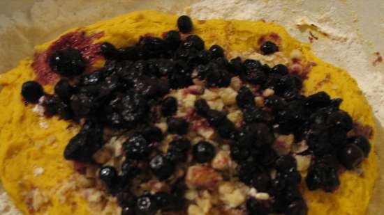 Pan de calabaza con arándanos y nueces