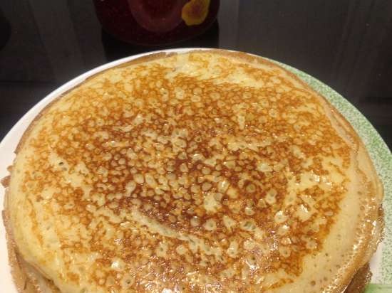 Custard yeast pancakes