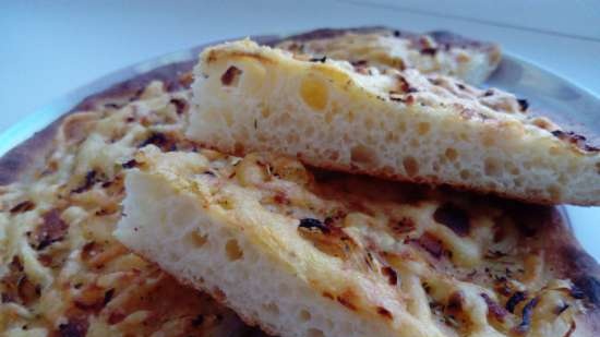 Patata de focaccia amb ceba