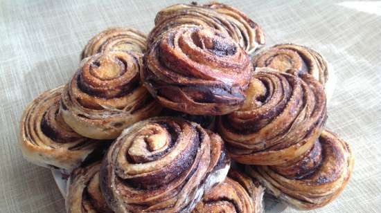 Zebra buns with chocolate layer