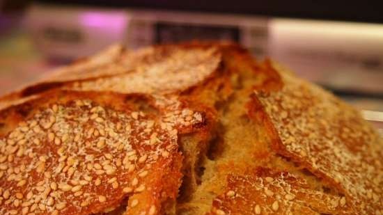 Pane artigianale senza impastare con lievito madre