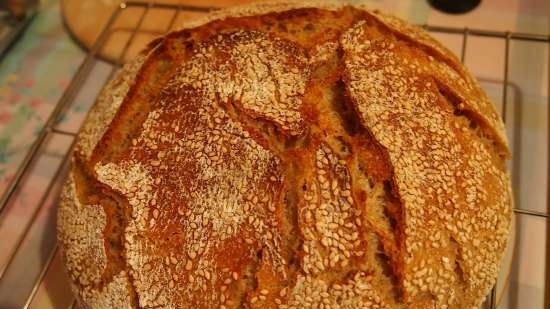 Pane artigianale senza impastare con lievito madre