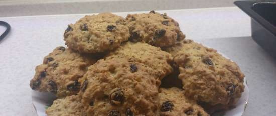 Galletas de avena con pasas