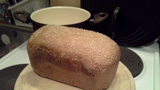 Peasant sourdough bread in a bread maker