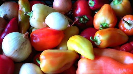 Preparación de verduras para sopa de repollo.