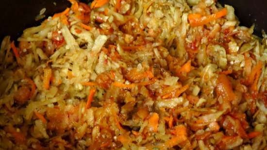 Pilaf con topinambur (pentola a pressione multicooker Steba DD1 e DD2)