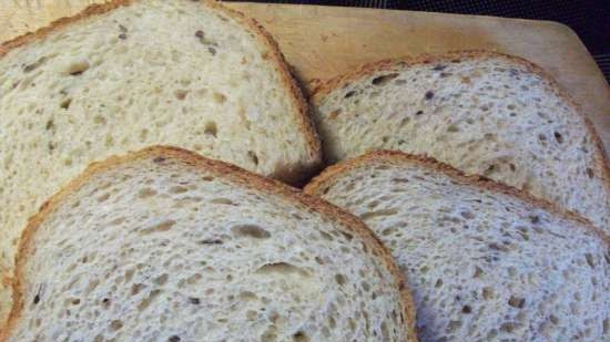 Pane a lievitazione naturale in un pane a lievitazione naturale in una macchina per il pane