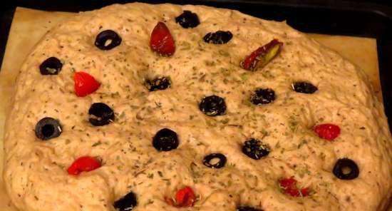 Focaccia multicereali con crema pasticcera