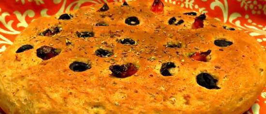 Focaccia multicereali con crema pasticcera