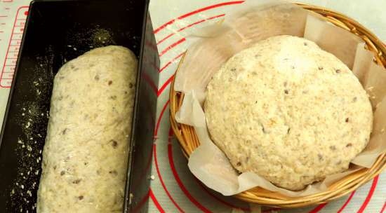 Bread with oatmeal, bran, sesame and seeds