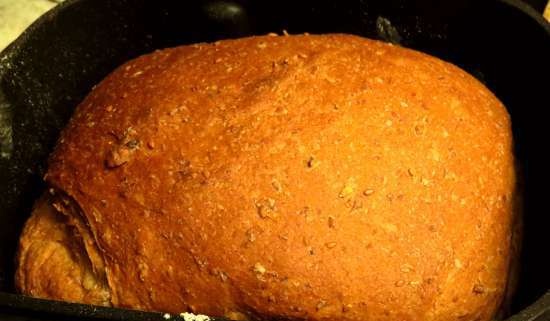 Pane con farina d'avena, crusca, sesamo e semi