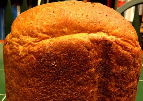 Bread with oatmeal, bran, sesame and seeds