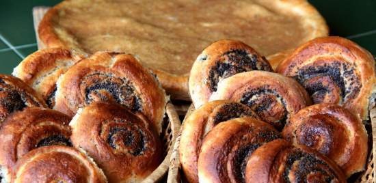 Dough patties with oatmeal and rye flour