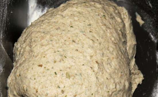 Pane di segale di grano con infuso di tè fermentato e farina d'avena