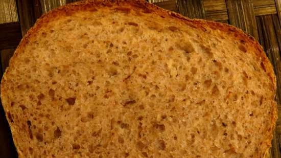 Pane di segale di grano con infuso di tè fermentato e farina d'avena