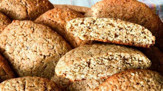 Oatmeal cookies na may hibla mula sa Ivan-tea