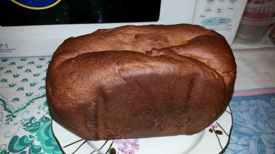 Pan de trigo con miel y requesón (panificadora)