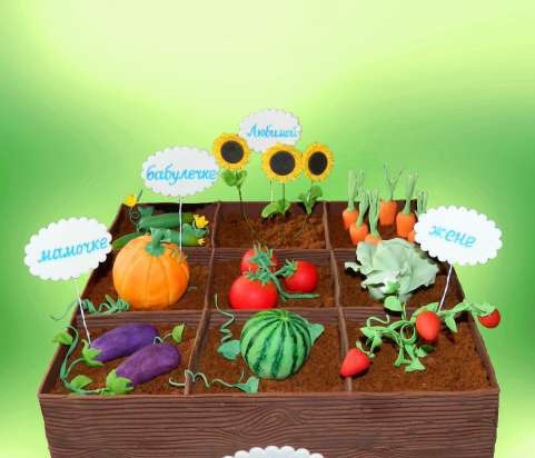 City. Garden. Country house. Vegetable garden (cakes)