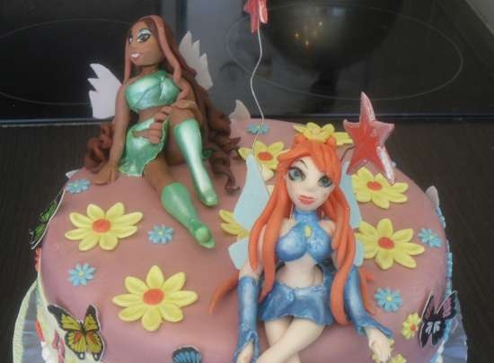 Torta tündérekkel Winx és mások rajzfilm alapján