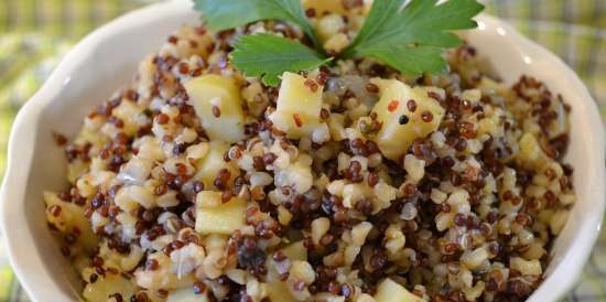 Bulgur e quinoa con patate nella pentola a pressione Oursson 5005