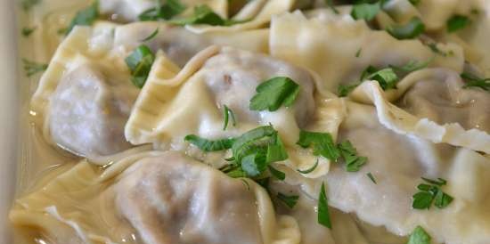 Pasta "agnelotti with ossobuco"