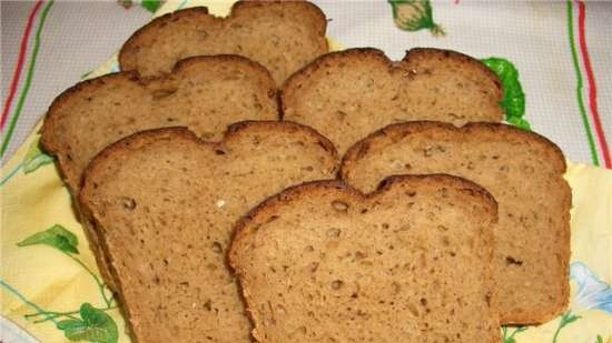 Pan de trigo y centeno sobre patatas (horno)