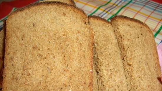 Whole wheat-rye bread with apple jam