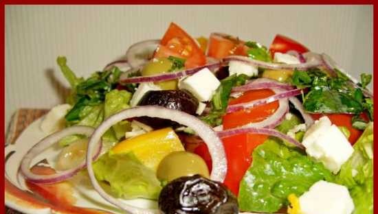 Greek salad ayon kay Homer (Choriatiki Salata)