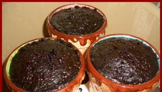 Pudding "Negroes" with carob and malt