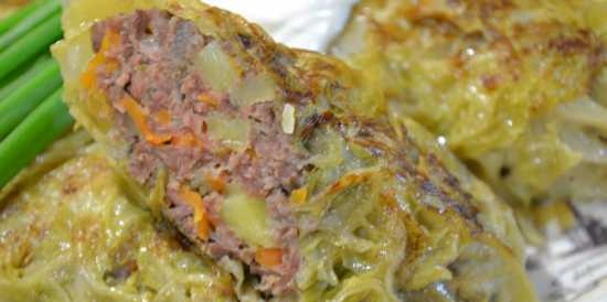 Savoy cabbage cabbage rolls in Oursson pressure cooker