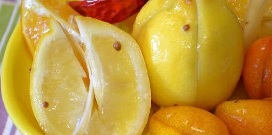 Sweet and sour pickled lemons