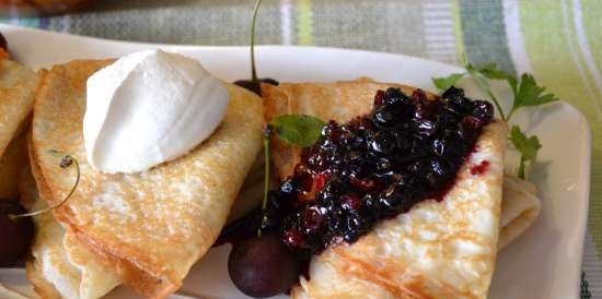 Coconut Pancakes kasama ang Mango Chutney