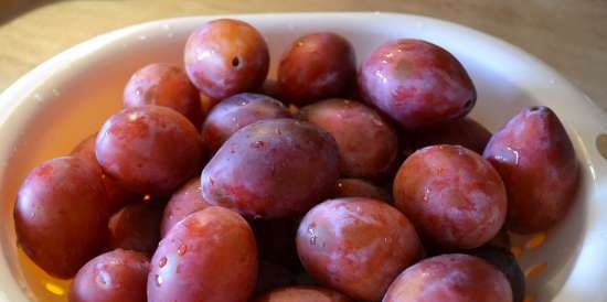 Prugne secche piccanti, da tavola "canditi (frutti glace)", con rosmarino, timo