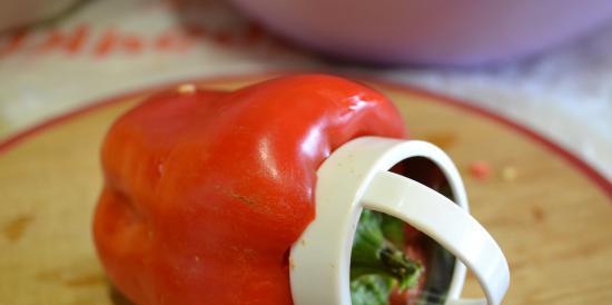 Paprika's, gebakken in de oven, ingeblikt (zonder sterilisatie)